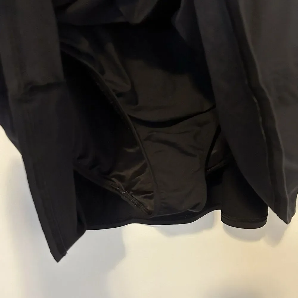Lands' End Swim Skirt Skort Women Plus Size 24W Black Built in Brief Beach